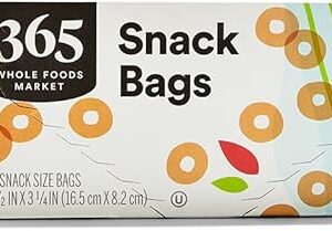 365 by Whole Foods Market, Snack Size Storage Bags, Double Zipper, 50 Count