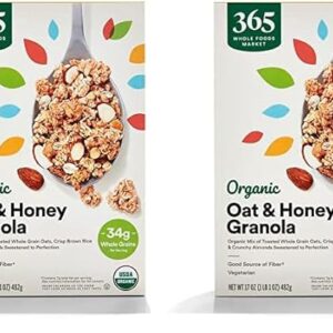 365 by Whole Foods Market, Organic Granola Oat And Honey, 17 Ounce (Pack of 2)