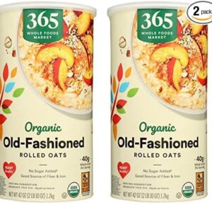 365 by Whole Foods Market, Organic Old-Fashioned Rolled Oats, 42 Ounce (Pack of 2)